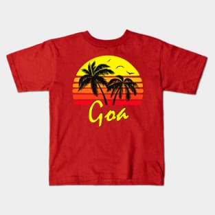 Goa Retro Sunset Kids T-Shirt